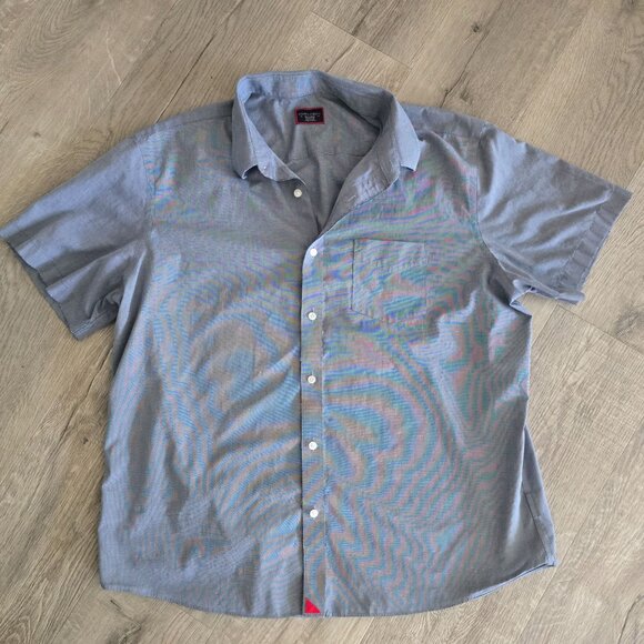 UNTUCKit wrinkle free Petrus style 35454 raw edge short sleeve button shirt XXL - Picture 2 of 11